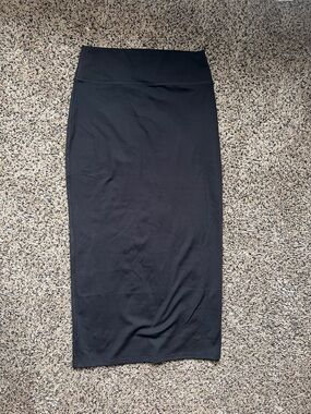 Fabletics Black Women's Stretch Athletic Pencil Midi Skirt